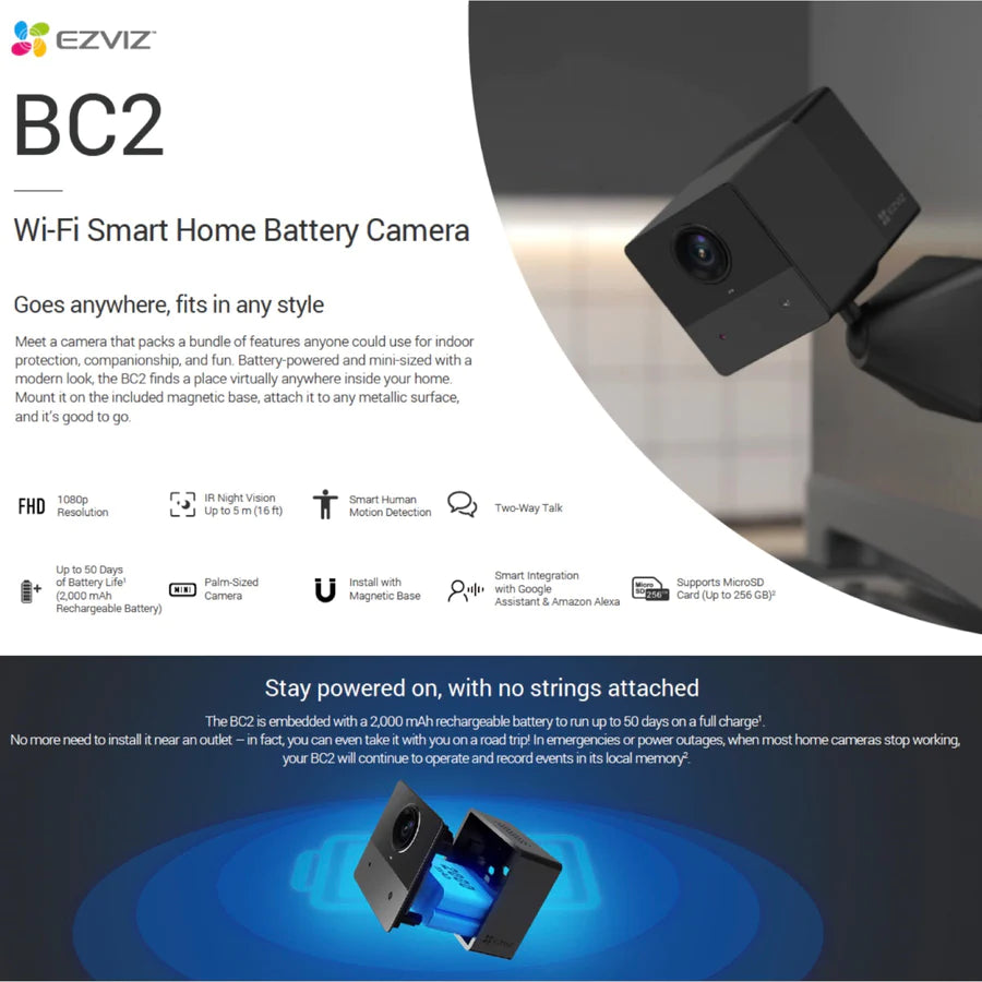 EZVIZ Wi-Fi Smart Home Battery Camera