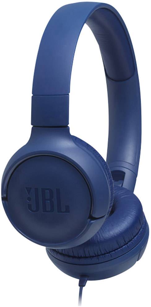 JBL T500 Wired On-Ear Headphones - Blue