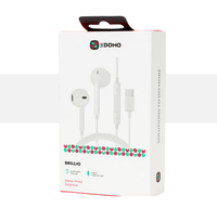 DOMO BRILLIO Stereo Wired Earphones Type-C - White