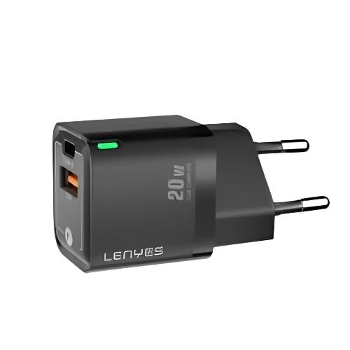 Lenyes GaN 20W Fast Charger with USB & Type-C Port Lenyes GaN 20W Fast Charger with USB & Type-C Port