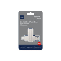 WIWU Infinite 2in1 USB3.2 Flash Drive 32GB Fast & Versatile - Silver