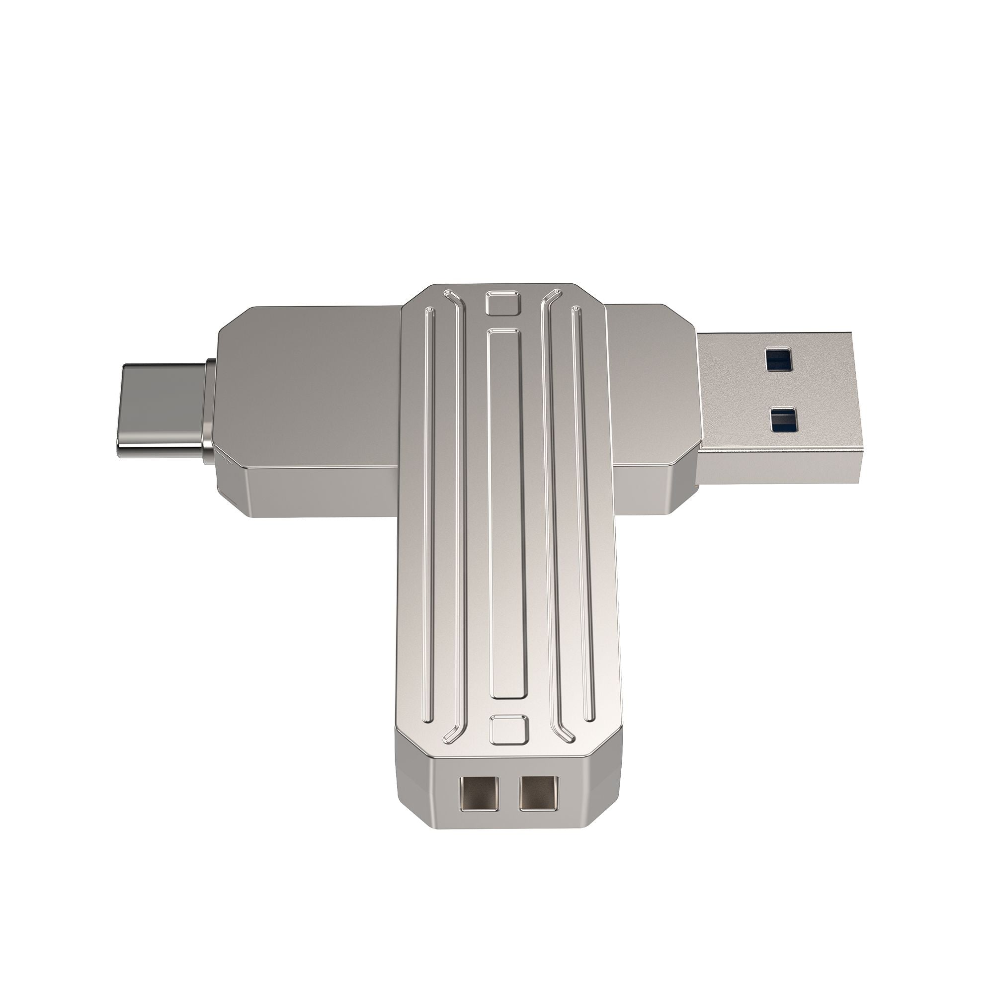 WIWU Infinite 2in1 USB3.2 Flash Drive 64GB Fast & Versatile - Silver