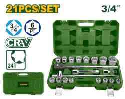 JADEVER 21-Piece 3/4-Inch Drive Socket Set - JDST4D21