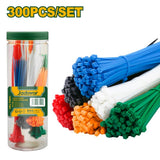 Jadever 300PCS Colored Cable Ties Set | With Organizer Box