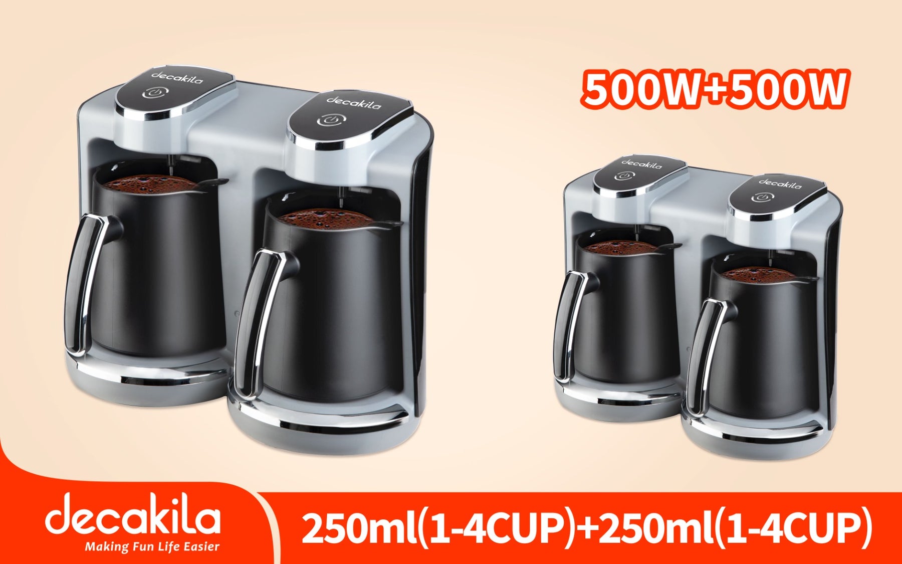 Decakila Turkish Coffee Maker 500ml (KECF031B) Decakila Turkish Coffee Maker 500ml (KECF031B)