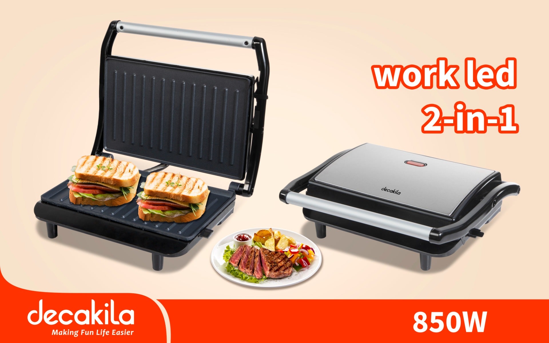 Decakela 850W Electric Grill (KEEC049M)