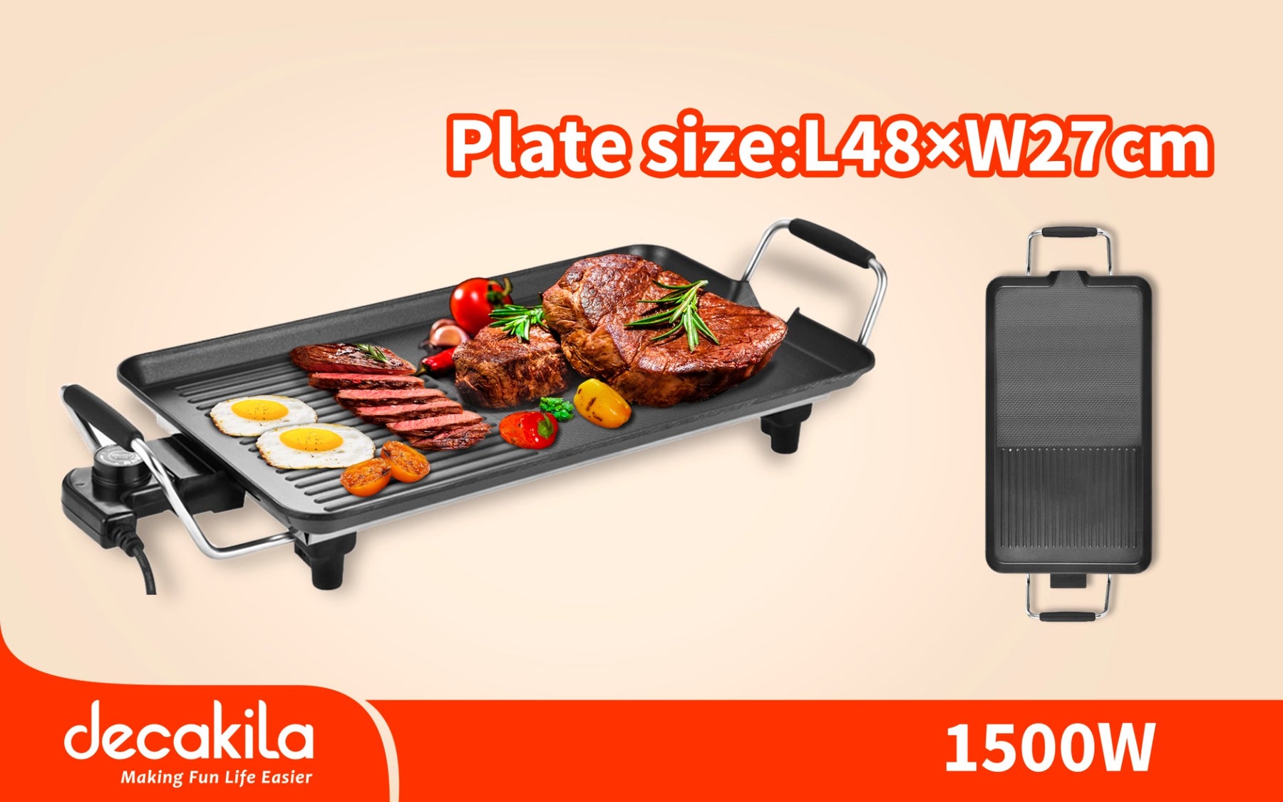 Decakila Electric griddle (KEEC055B) Decakila Electric griddle (KEEC055B)