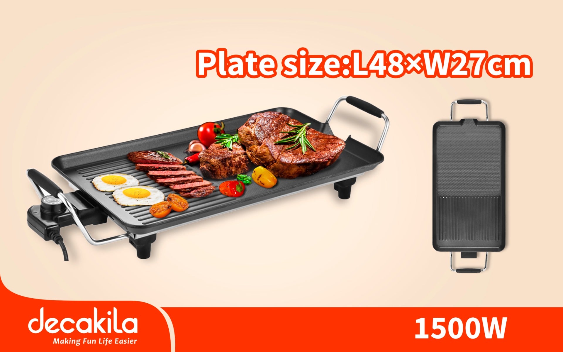 Decakila Electric griddle (KEEC055B)