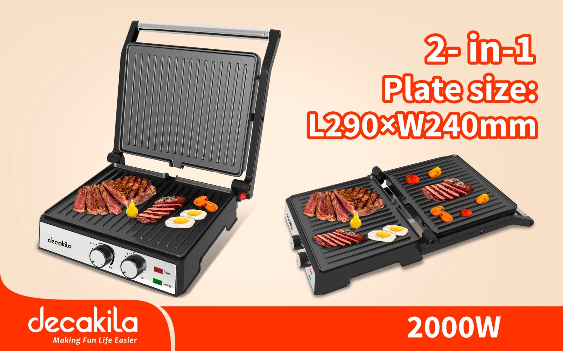 Decakela 2000W Electric Grill (KEEC079M) Decakela 2000W Electric Grill (KEEC079M)