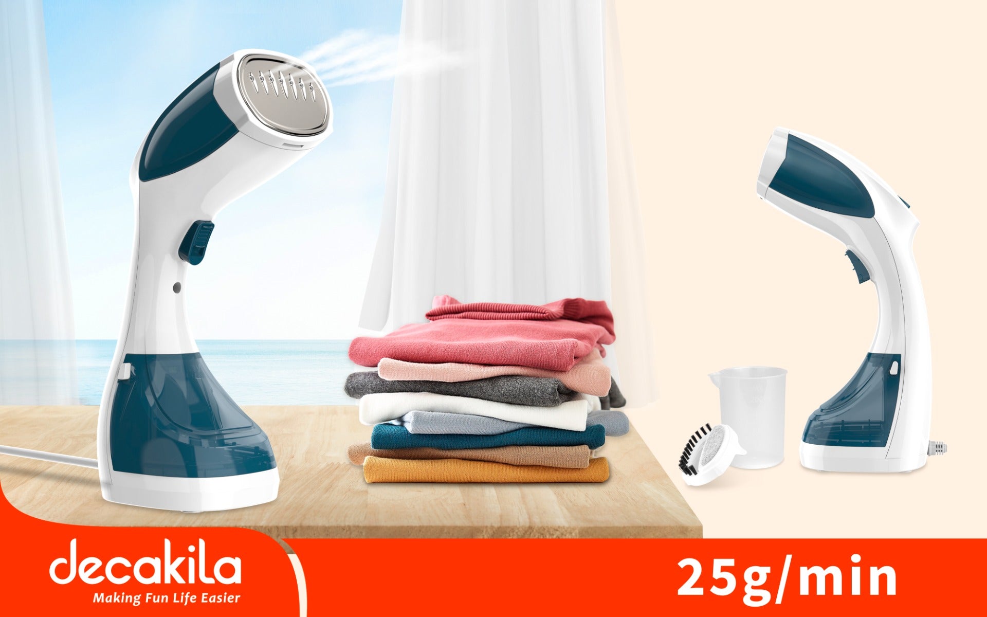 Decakila Handle garment steamer (KEEN003W)