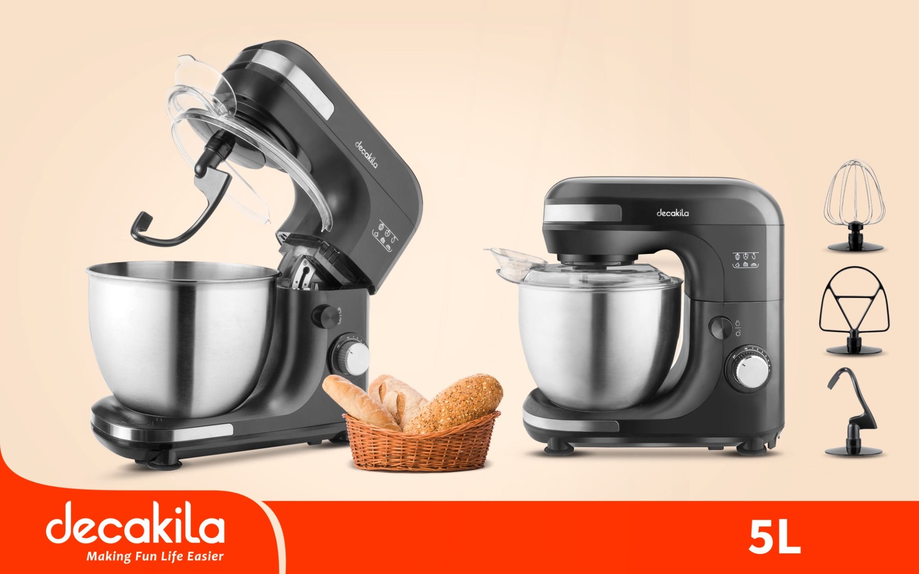 Decakila Stand mixer 5L (KEMX003B) Decakila Stand mixer 5L (KEMX003B)