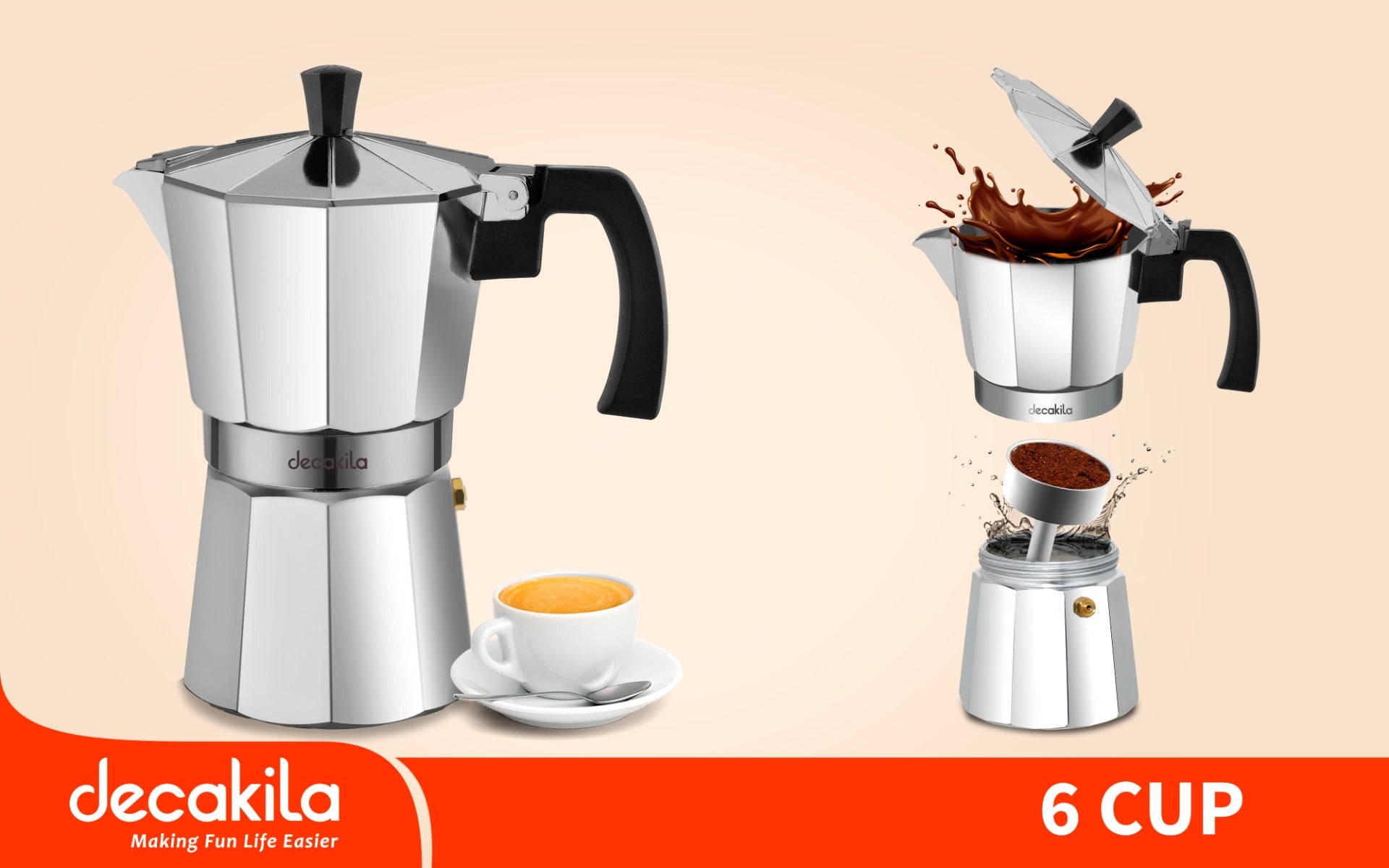 Decakela Moka Coffee Pot 300ml (KMCF023M)