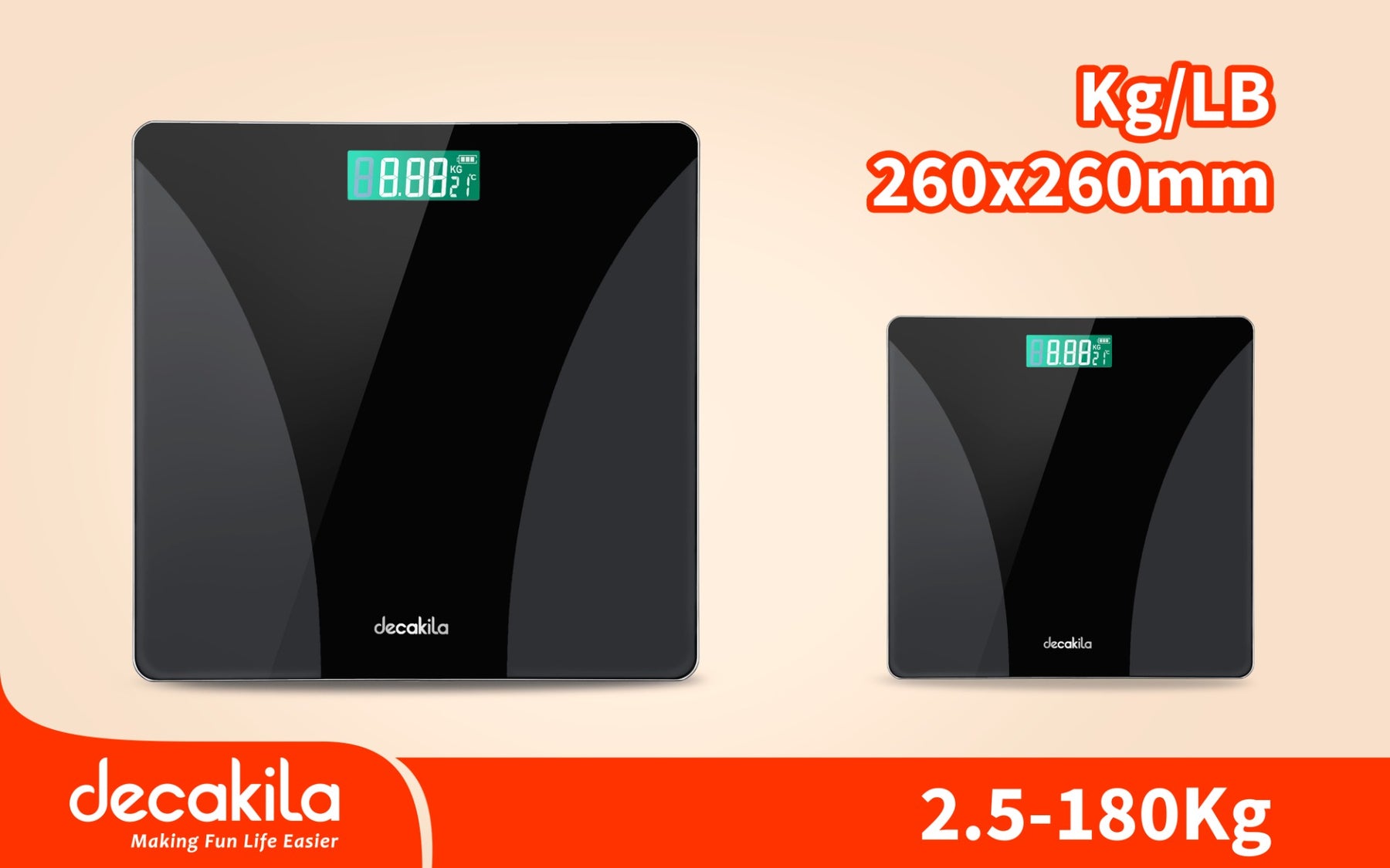 Decakela Electronic Body Scale 180kg (KMTT038W) Decakela Electronic Body Scale 180kg (KMTT038W)