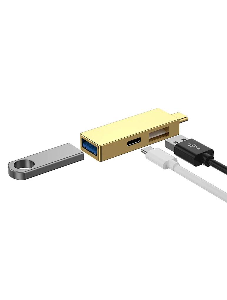 Wiwu Alpha T02 Pro 3 in 1 Type-C Hub Usb Coupler with PD Port Wiwu Alpha T02 Pro 3 in 1 Type-C Hub Usb Coupler with PD Port
