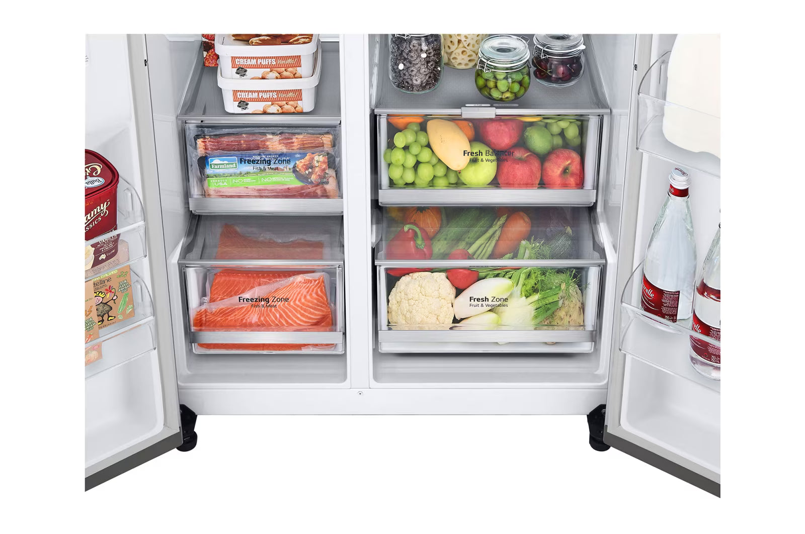 LG Side-by-Side Refrigerator 598L Silver InstaView (GCX-287TVSI)