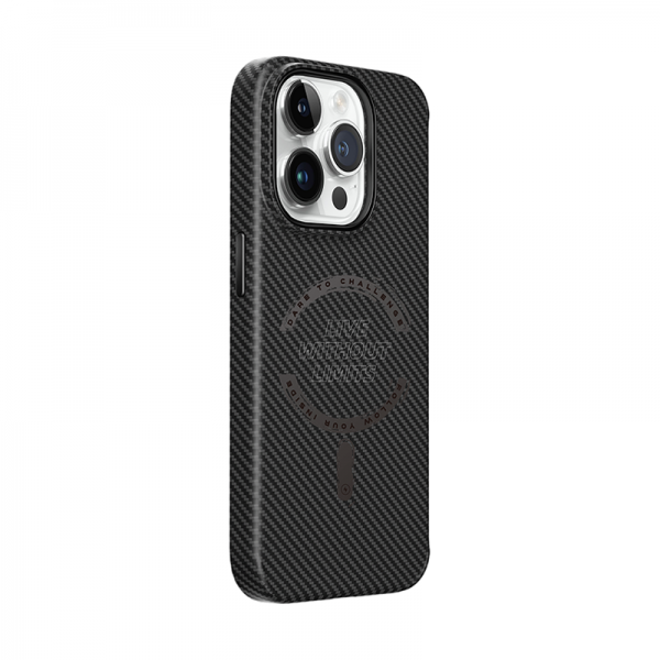 WIWU Kabon Magnetic Case for iPhone 15 - Black