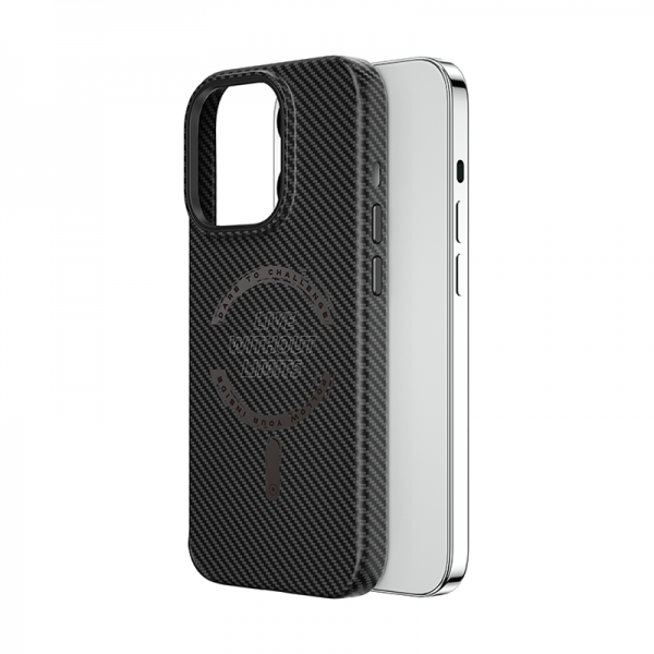 WIWU Kabon Magnetic Case for iPhone 15 - Black