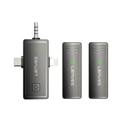 Lenyes LM202 Wireless Microphone – Black – Clear & Compact
