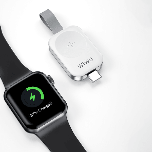 شاحن لاسلكي Wiwu M16 Pro لساعة Apple Watch - فضي