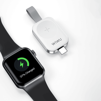 شاحن لاسلكي Wiwu M16 Pro لساعة Apple Watch - فضي