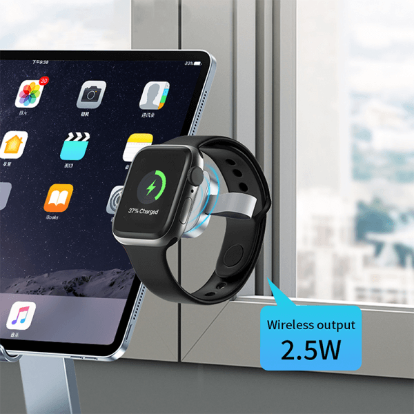 شاحن لاسلكي Wiwu M16 Pro لساعة Apple Watch - فضي