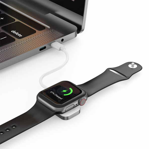 Wiwu m16 apple watch wireless charger - silver