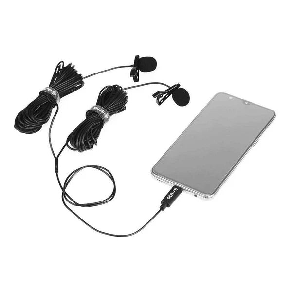 BOYA BY-M3D Dual Lavalier Mic – USB-C Interview Microphone BOYA BY-M3D Dual Lavalier Mic – USB-C Interview Microphone