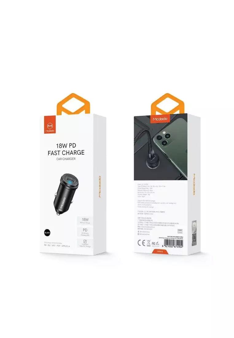 Mcdodo 20W PD Fast Car Charger Ultra Fast Charging - Black Mcdodo 20W PD Fast Car Charger Ultra Fast Charging - Black