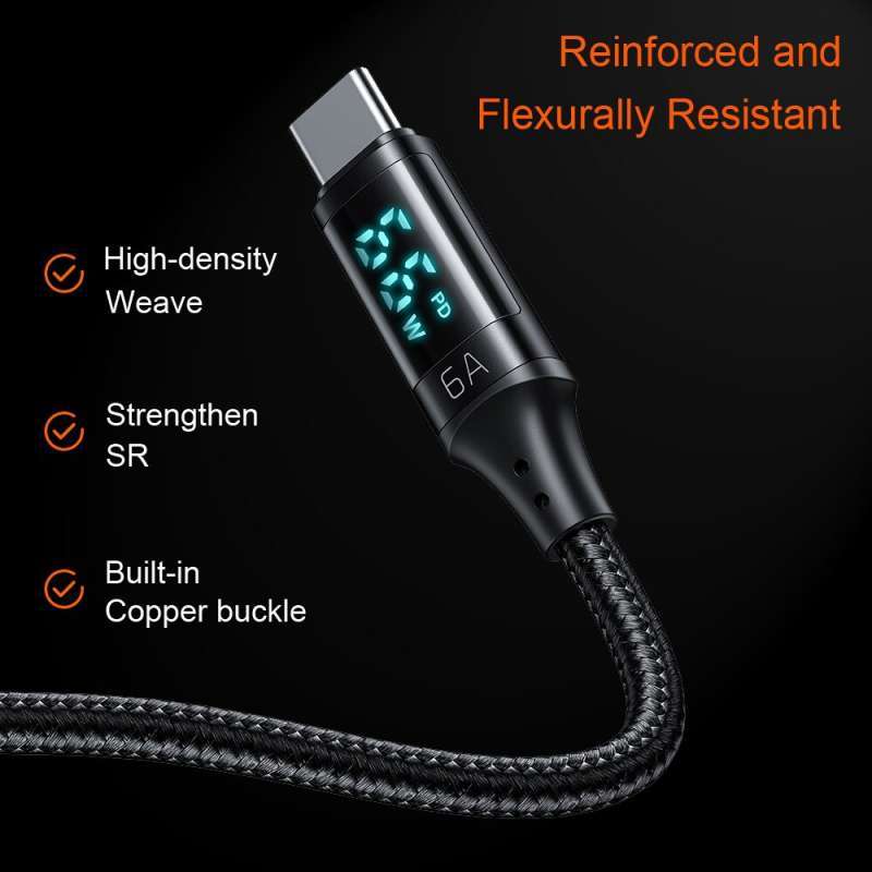Mcdodo Type C Fast Charging Cable with Digital Display 1.2m - Black