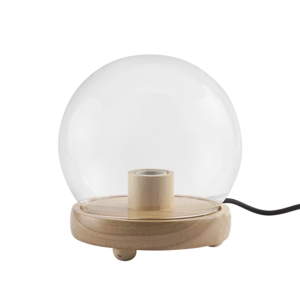 Momax Smart Wooden Lamp Stand with Glass Cover