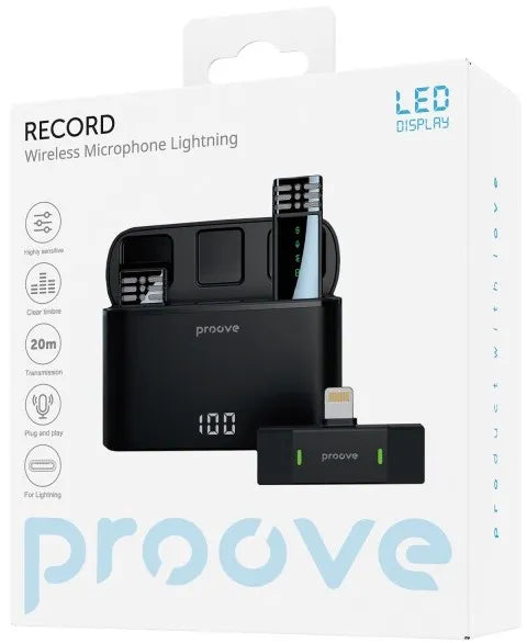 Proove Wireless Microphone with Lightning Port Proove Wireless Microphone with Lightning Port