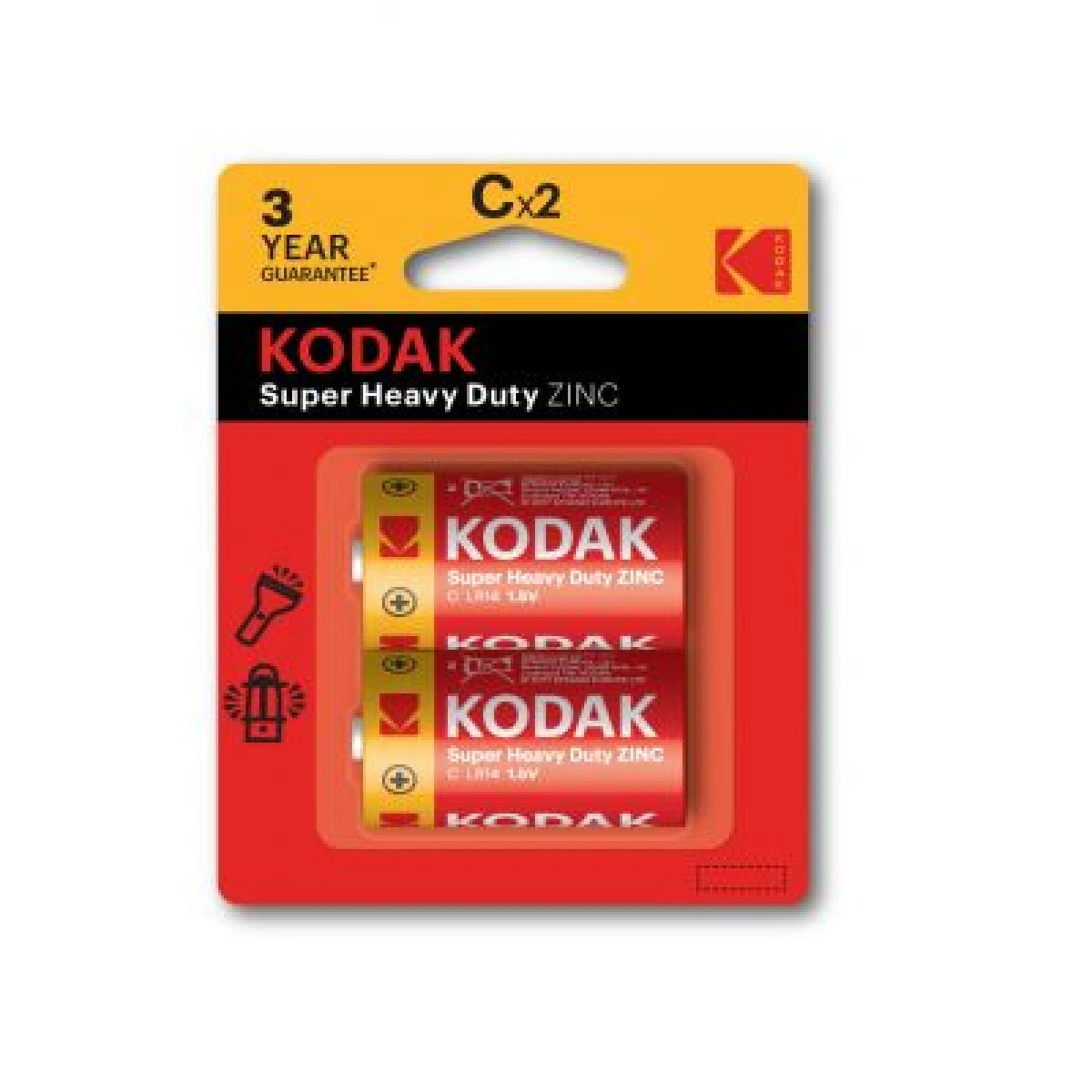 مجموعة من 2 بطارية Kodak C شديدة التحمل