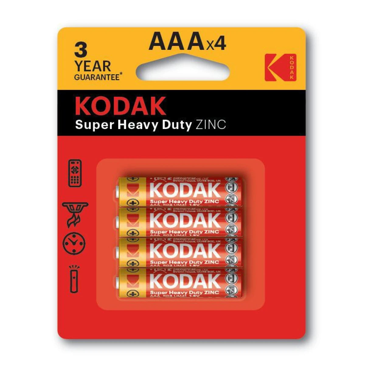 Kodak AAA Extra Heavy Duty Batteries - 4Packs