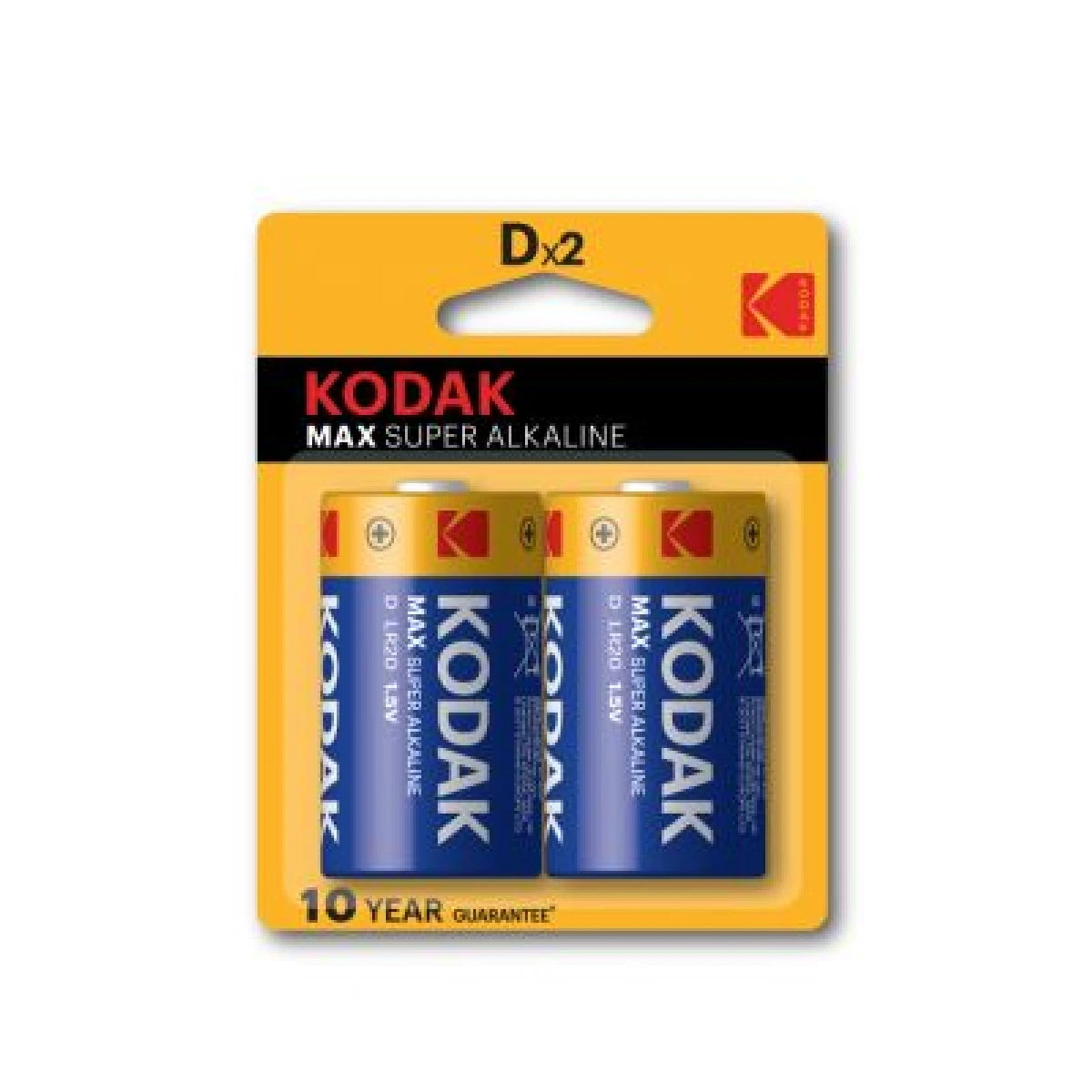 Kodak Max Alkaline D Battery - Pack Of 2