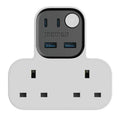 Momax Charge Work Flow T-Shaped Extension | 2 AC & 4 USB Ports -UK