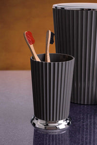 Primanova Nely Toothbrush Holder – Gray, Elegant Turkish Design