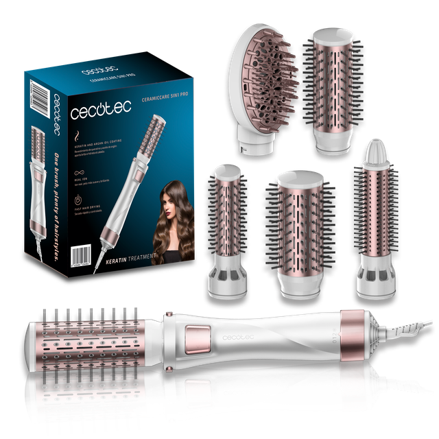 Cecotec Bamba CeramicCare 5in1 Pro Hot Air Brush 1000W Cecotec Bamba CeramicCare 5in1 Pro Hot Air Brush 1000W
