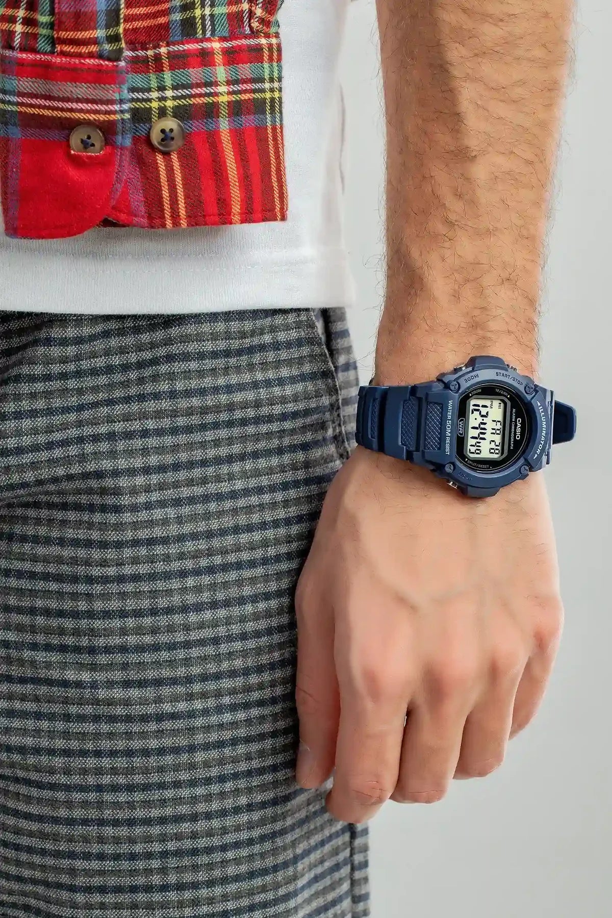 Casio W-219H-2A For Men Digital Watch Casio W-219H-2A For Men Digital Watch