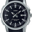 Casio General Black Rubber Black Dial For Men MTP-E195-1A
