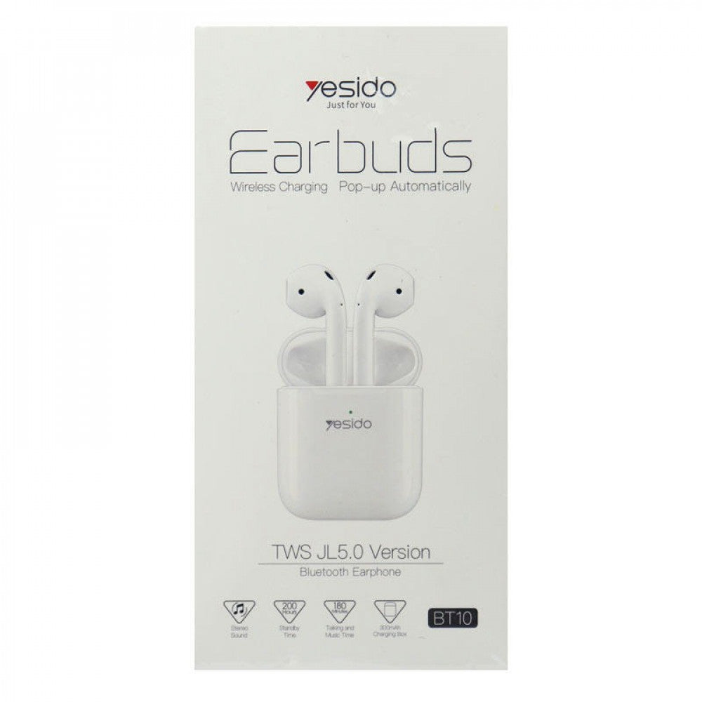 Yesido AirPods Wireless Headset with Wireless Charging - White Yesido AirPods Wireless Headset with Wireless Charging - White