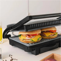 سيسوتيك Rock'nGrill 1000 Dark 1000W — شواية كهربائية ضغط بقوة متوسطة وتصميم داكن أنيق