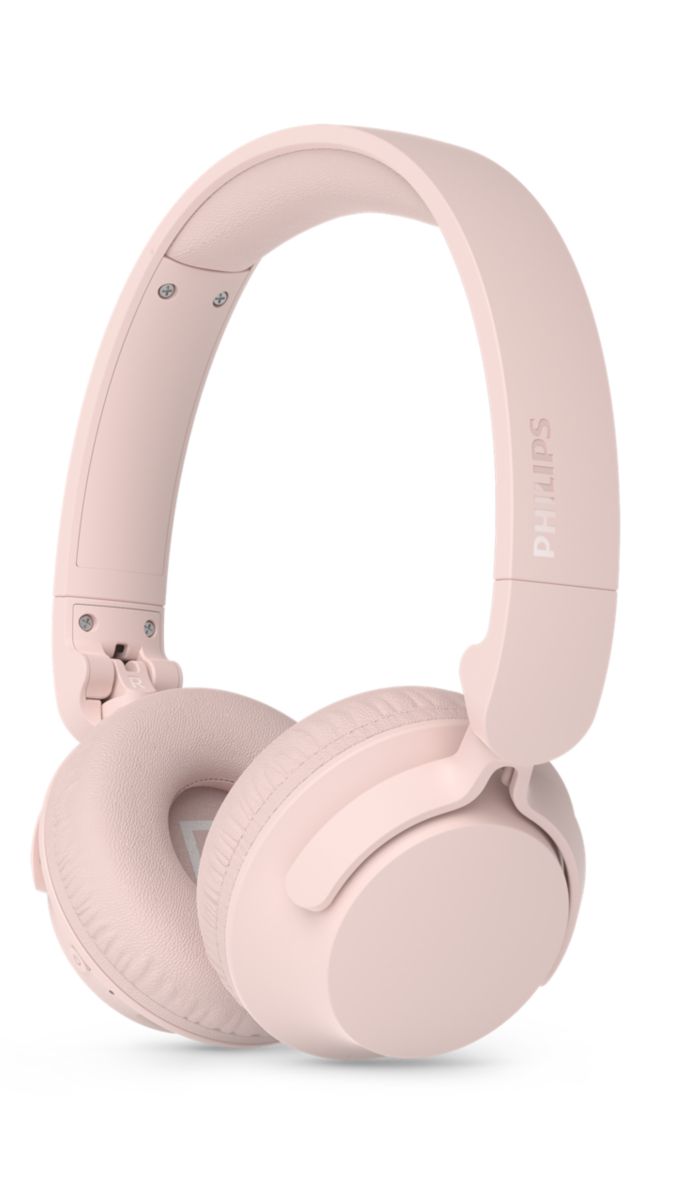 Philips TAH4000PK Wireless On-Ear Headphones, Bluetooth 6.0, 70H Battery, Pink