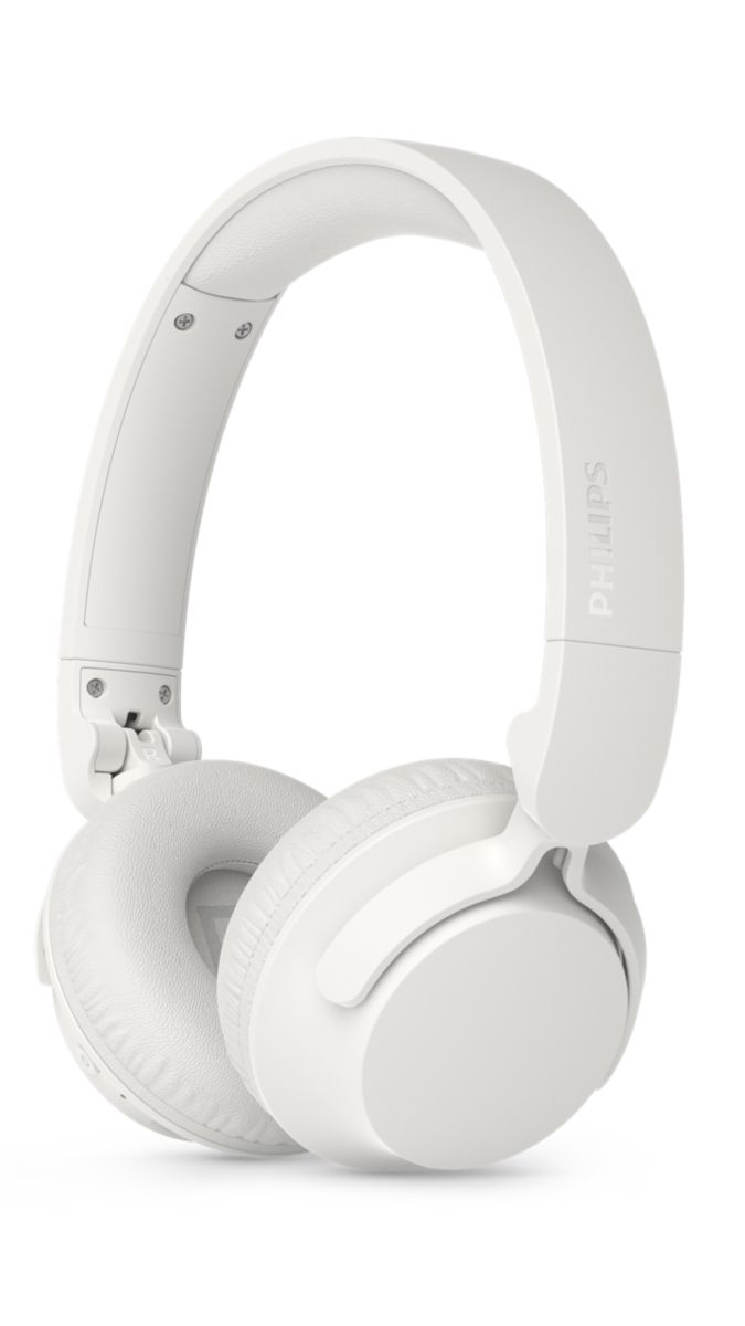 Philips TAH4000WT Wireless On-Ear Headphones, Bluetooth 6.0, 70H Battery, White