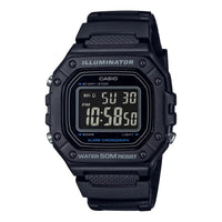 Casio Standard Digital Black Rubber  W-218H-1B