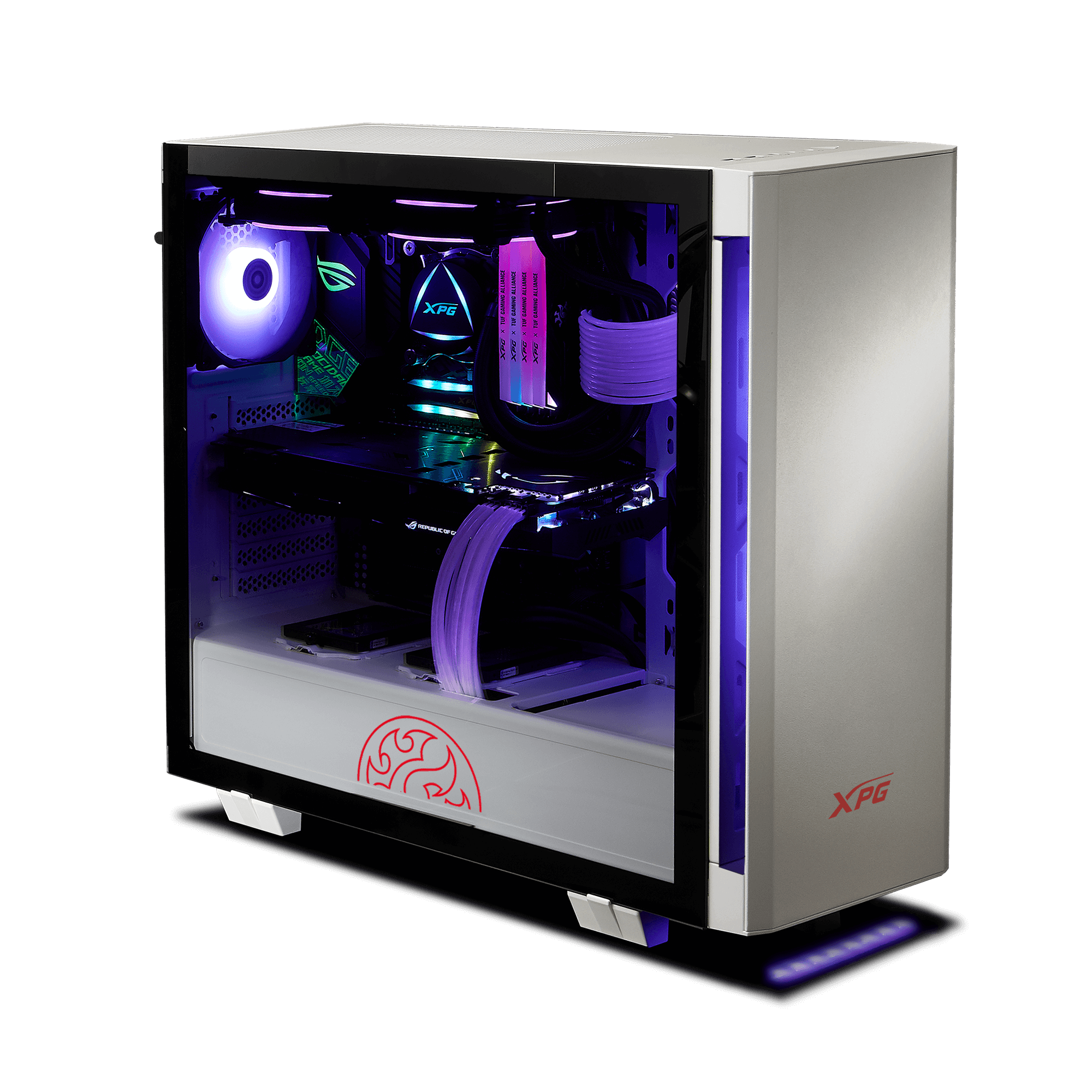 XPG INVADER Mid-Tower Gaming PC Chassis (White)