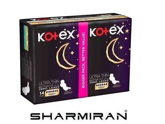 Kotex Ultra Thin Night Pads – 14 Pads – Overnight Comfort