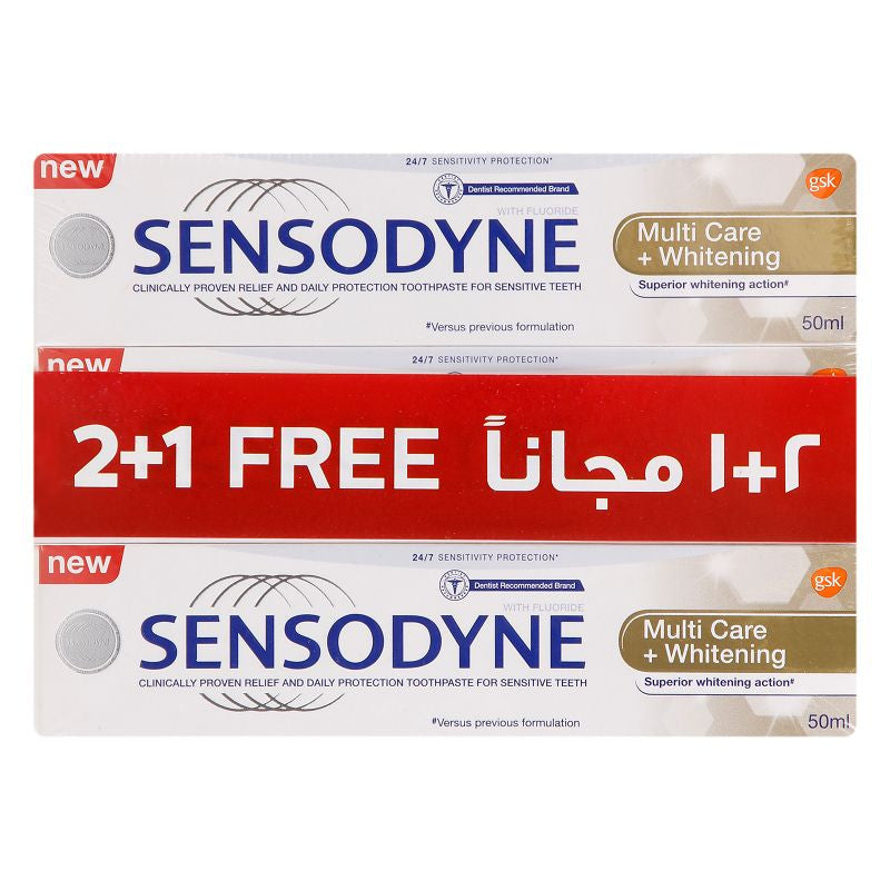 Sensodyne Multi Care + Whitening Toothpaste – 50ml