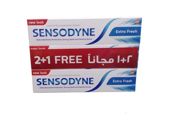 Sensodyne Extra Fresh 3×50ml | 2+1 Free Offer for Sensitive Teeth