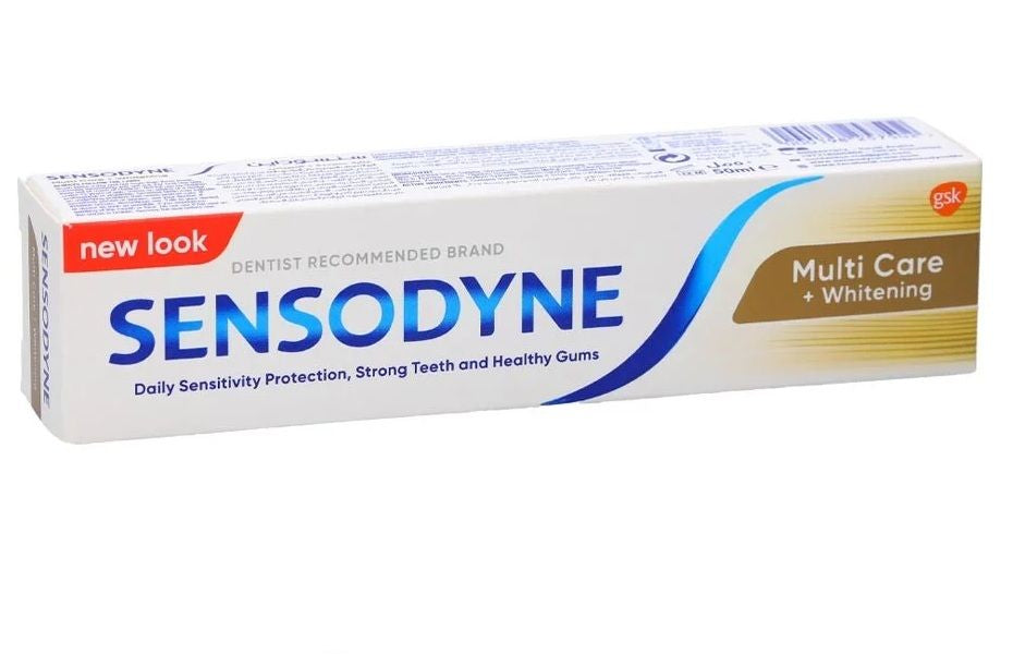 Sensodyne Multi Care + Whitening Toothpaste 50ml | Sensitive Teeth