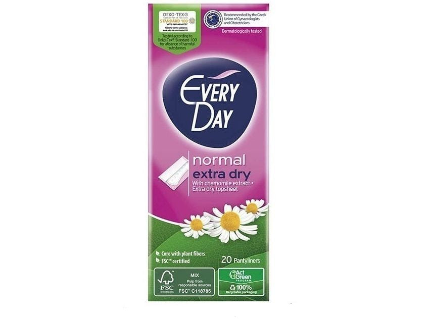 EveryDay Extra Dry Daily Pantyliners – Chamomile Extract, Normal Size – 20 pcs